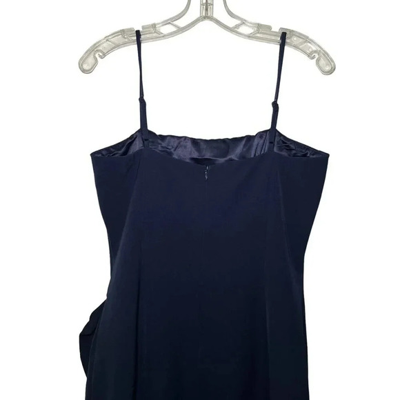 Bardot Carmelle Navy Blue Ruffled Square Neck Cocktail Dress - Picture 8 of 11